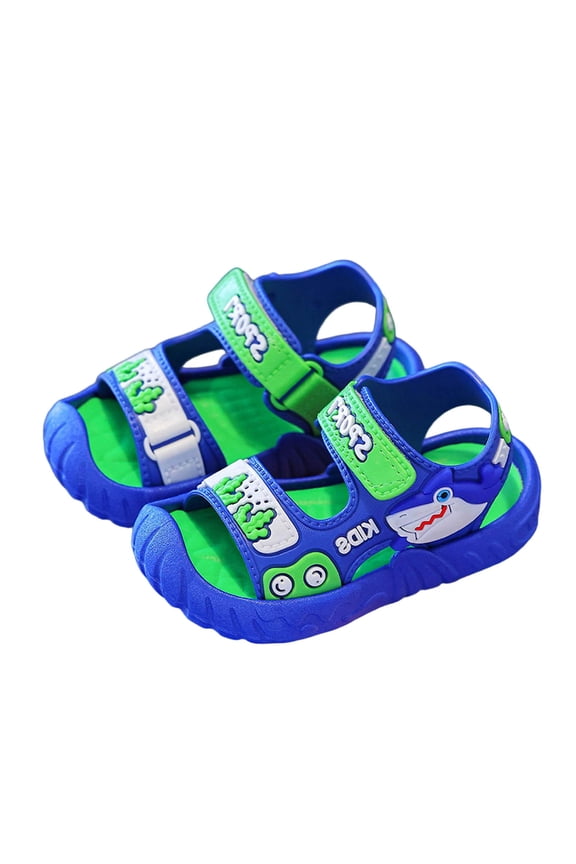 Boys Girls Sandals Unisex Toddler Kids Double Buckle Sandals Comfort Open Toe Adjustable Back Strap Shower Beach Pool Shoes