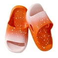 thumbnail image 1 of ZACPNCV Boys Girls Slippers Non Slip Novelty Open Toe Sandals Cushioned Thick Sole Cute Cartoon Shower Slides Indoor Outdoor Orange 8-9 Years, 1 of 1