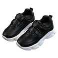 thumbnail image 1 of ZACPNCV Boys Girls Sneakers Kids Shoes Breathable Athletic Running Tennis Fitness Shoes for Unisex Toddler Black 1-2 Years, 1 of 9