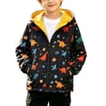 thumbnail image 1 of ZACPNCV Boys Hooded Fleece Lined Jacket 1‑9Y Kids Cartoon Print Full‑Zip Windproof Outerwear with Pockets,Zip Up Warm Winter Coat,A-Multicolor, 1 of 9