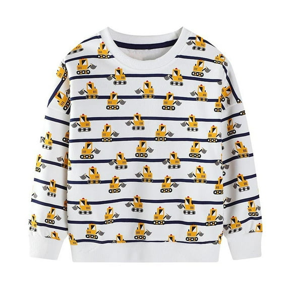 ZACPNCV Boys Long Sleeve T-Shirt Cotton Casual Winter Crewneck Basic Active Tops Tee Tunic Shirts White 3-4 Years