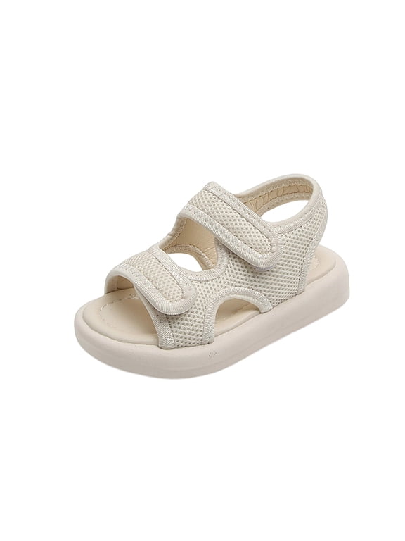 Boys Open Toe Sandals Solid Color Soft Sole Comfort Toddler First Walker Beach Shoes Summer