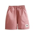 thumbnail image 1 of ZACPNCV Boys Shorts Girls Elastic Waist Solid Color Wide Leg Knee Length Shorts for Kids Summer Sport Bermuda Shorts for Girls Pink 5-6 Years, 1 of 4