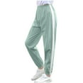 thumbnail image 1 of ZACPNCV Boys Sweatpants Kids Girls Drawstring Joggers Pants with Side Stripe Active Sports Track Pants Green 9-10 Years, 1 of 8