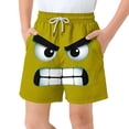 thumbnail image 1 of ZACPNCV Boys Swim Trunks Funny Cartoon Face Print Quick Dry Beach Shorts Kids Casual Board Shorts Summer Pool Vacation, 1 of 1