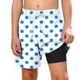 thumbnail image 1 of ZACPNCV Boys Swim Trunks with Compression Liner Boy Bathing Suit Quick Dry Board Shorts, 1 of 1