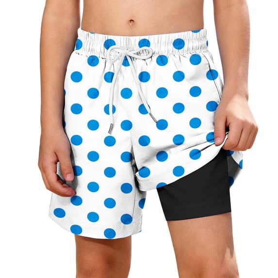 ZACPNCV Boys Swim Trunks with Compression Liner Boy Bathing Suit Quick Dry Board Shorts