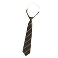 thumbnail image 1 of ZACPNCV Boys Tie Striped Zipper Tie for Boys Pre-tied Adjustable Neckties for School Uniforms Wedding Graduation Coffee Free Size, 1 of 3