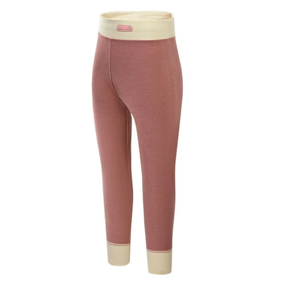 ZACPNCV Boys Winter Leggings Fleece Lined Toddler Kids Basic Full Length Pants Pink 15-16 Years