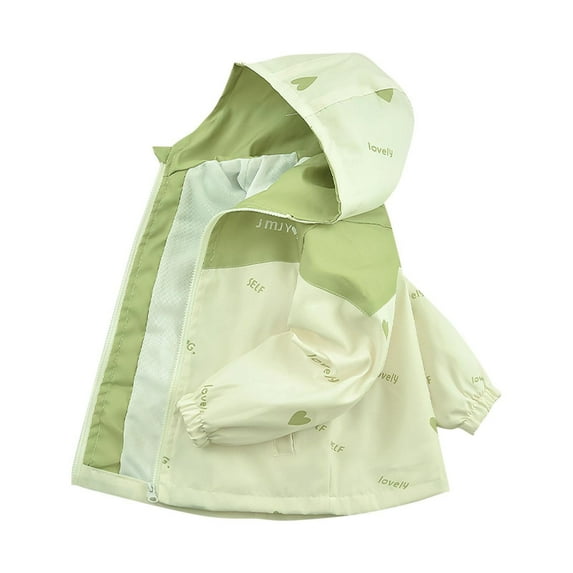 ZACPNCV Cartoon Dinosaur Series Zip Coat Thin Cute Hooded Jacket for Little Boys Girls Spring Fall Summer Green 4-5 Years