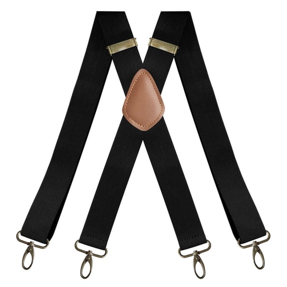 Lovskoo Classic Mens Suspenders with 4 Clips 1.4 Inch Elastic Webbing X Back Design Adjustable for A Perfect Fit Every Time