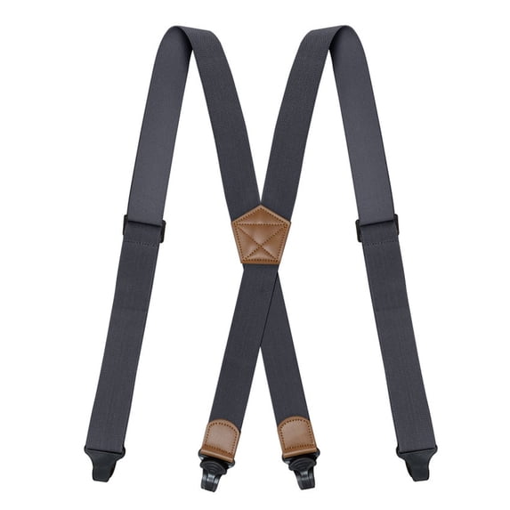 Lovskoo Classic Mens Suspenders with 4 Clips 1.4 Inch Elastic Webbing X Back Design Adjustable for A Perfect Fit Every Time