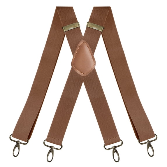 Lovskoo Classic Mens Suspenders with 4 Clips 1.4 Inch Elastic Webbing X Back Design Adjustable for A Perfect Fit Every Time