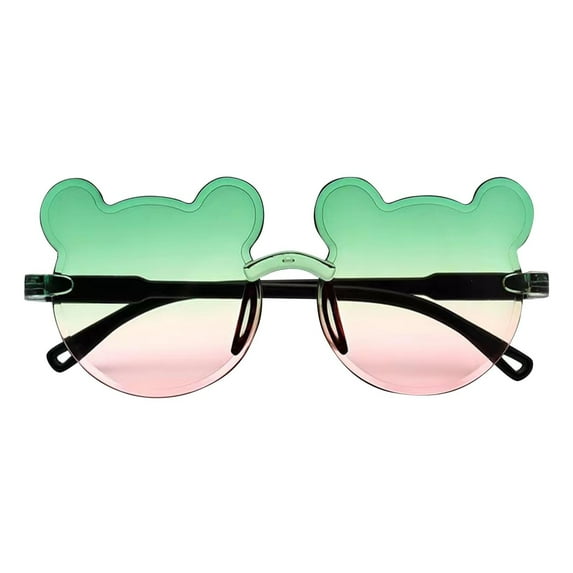 ZACPNCV Cute Kids Sunglasses Girl Multiple Shaped Sunglasses UV400 Kids Eyewear Green 2-12 Years