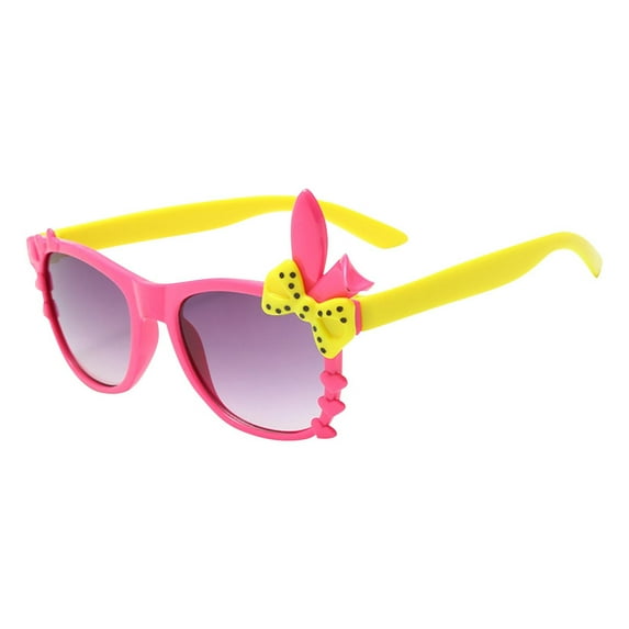 ZACPNCV Cute Kids Sunglasses Girl Multiple Shaped Sunglasses UV400 Kids Eyewear Hot Pink 2-8 Years