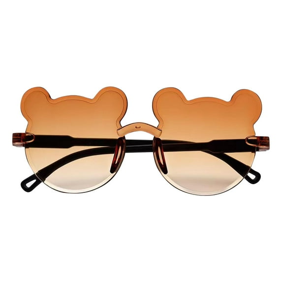 ZACPNCV Cute Kids Sunglasses Girl Multiple Shaped Sunglasses UV400 Kids Eyewear Khaki 2-12 Years