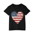 thumbnail image 1 of ZACPNCV Flag Shirt for Toddler Kids Boys Girls USA Flag Heart Graphic T-Shirt 4th of July Shirt Patriotic Tee Tops Black 5-6 Years, 1 of 9