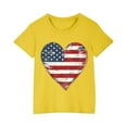 thumbnail image 1 of ZACPNCV Flag Shirt for Toddler Kids Boys Girls USA Flag Heart Graphic T-Shirt 4th of July Shirt Patriotic Tee Tops Yellow 3-4 Years, 1 of 9