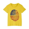 thumbnail image 1 of ZACPNCV Flag Shirt for Toddler Kids Boys Girls USA Flag T-Shirt 4th of July Shirt Patriotic Tee Tops Yellow 4-5 Years, 1 of 9