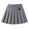 thumbnail image 1 of ZACPNCV Girl School Uniform Pleated Scooter Skirt with Under Shorts Pull On Elastic Waist Skirt Gray 7-8 Years, 1 of 5