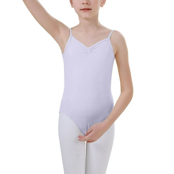 ZACPNCV Girl’s Camisole Dance Leotards Ballet for Kids Backless Ballet Dance Leotards Purple 7-8 Years