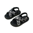 thumbnail image 1 of ZACPNCV Girl's Sandals Dressy Leather Braided Rhinestone Glitter Summer Beach Ankle Strap Flat Sandals White 11-12 Years, 1 of 9