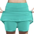 thumbnail image 1 of ZACPNCV Girl's Skorts Tummy Control Skorts Dressy Casual High Waist Athletic Shorts Skirts Sky Blue 10-11 Years, 1 of 7