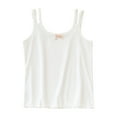 thumbnail image 1 of ZACPNCV Girl’s Sleeveless Tank Top Cute Printed Casual Spaghetti Strap Camisole Summer Cotton Cami White 7-8 Years, 1 of 4