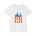 thumbnail image 1 of ZACPNCV Girls 4th of July T-Shirt USA Tees Stars Crew Neck Short Sleeve Striped Shirts Kids Flag Clothes White 4-5 Years, 1 of 9