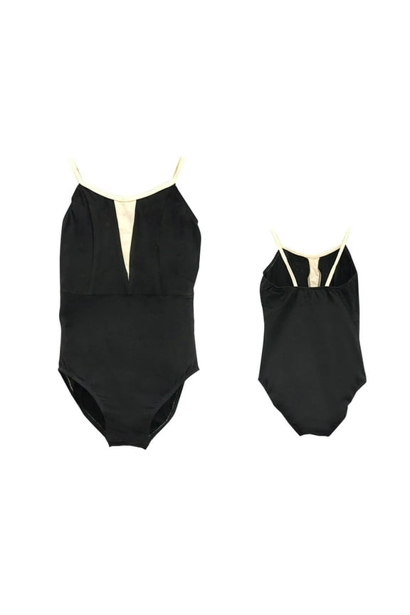 Girls Ballet Leotards Dance Leotards Ruffle Short Sleeve Gymnastics Outfits Black 5-6 Years