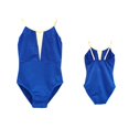 thumbnail image 1 of ZACPNCV Girls Ballet Leotards Dance Leotards Ruffle Short Sleeve Gymnastics Outfits Blue 2-3 Years, 1 of 5