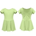 thumbnail image 1 of ZACPNCV Girls Ballet Leotards Dance Leotards Ruffle Short Sleeve Gymnastics Outfits Mint Green 4-5 Years, 1 of 4