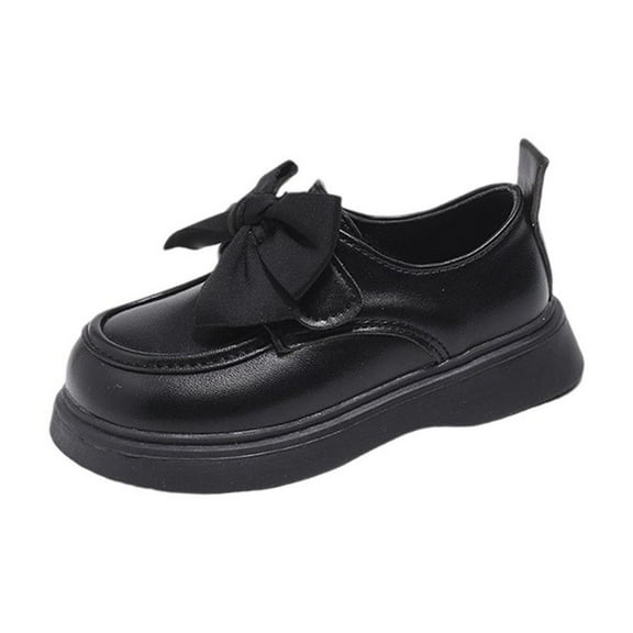 ZACPNCV Girls’ Black Loafers Patent Leather Slip-On Dress Shoes for School Black