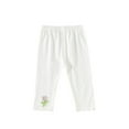 thumbnail image 1 of ZACPNCV Girls Capri Pants Kids Summer Preppy Cropped Pants Wide Leg Lightweight Capris White 2-3 Years, 1 of 4