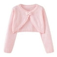 thumbnail image 1 of ZACPNCV Girls Cardigan Sweater Toddler Baby Kids Long Sleeve Dress Up Button Closure Cropped Jacket Tops Pink 3-4 Years, 1 of 8