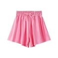 thumbnail image 1 of ZACPNCV Girls Casual Shorts Kids Summer Elastic Waist Shorts Pink 8-9 Years, 1 of 3