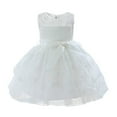 thumbnail image 1 of ZACPNCV Girls Christmas Dress Lace Flower Girl Wedding Prom Pageant Birthday Party Toddler Girl Formal Dress White 7-8 Years, 1 of 8