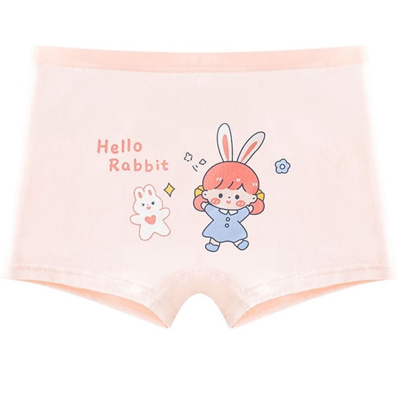 ZACPNCV Girls Cotton Underwear Soft Boy Shorts Kids Boxer Briefs Panties Pink 12-13 Years