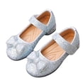 thumbnail image 1 of ZACPNCV Girls Crystal Bow Flats Rhinestone Princess Dress Shoes Soft Sole Pageant Wedding Party, 1 of 7