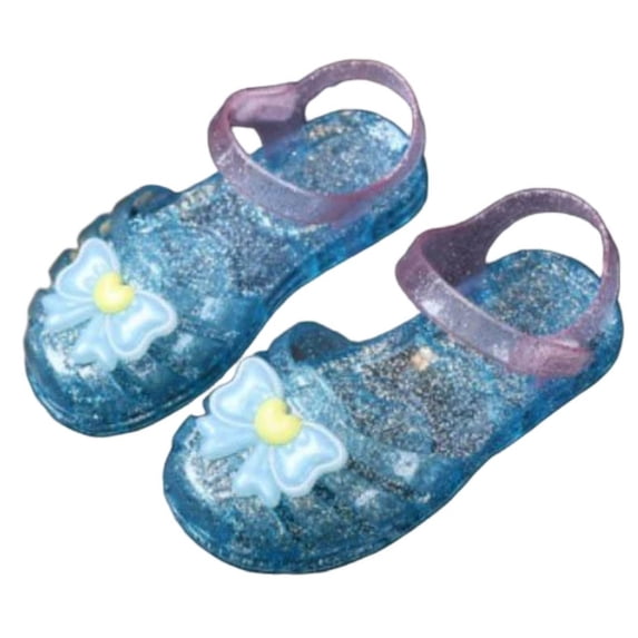 ZACPNCV Girls Crystal Clear Jelly Sandals Bow Princess Beach Pool Summer Shoes