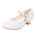 thumbnail image 1 of ZACPNCV Girls Crystal Heels Princess Dress Shoes Low Heel Sparkly Pageant Performance Shoes for Wedding Party, 1 of 6