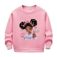 thumbnail image 1 of ZACPNCV Girls Cute Graphic Crewneck Sweatshirt Long Sleeve Drop Shoulder Pullover Tops Pink 5-6 Years, 1 of 6