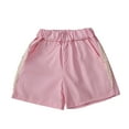 thumbnail image 1 of ZACPNCV Girls' Eyelet Trim Shorts with Pockets Soft Lace for Everyday Summer Shorts Pink 7-8 Years, 1 of 9