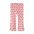 thumbnail image 1 of ZACPNCV Girls Flare Leggings Kids Casual High Waisted Stretchy Wide Leg Pants Bell Bottoms Pink 4-5 Years, 1 of 5