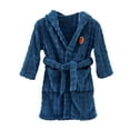 thumbnail image 1 of ZACPNCV Girls Fleece Robe Boys Hooded Bathrobe Soft Flannel Robe For Kids Blue 3-12 Years, 1 of 5