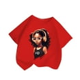 thumbnail image 1 of ZACPNCV Girls Graphic Tees Short Sleeve Crewneck Oversized T Shirts Summer Clothes for Girls Red 2-4 Years, 1 of 4