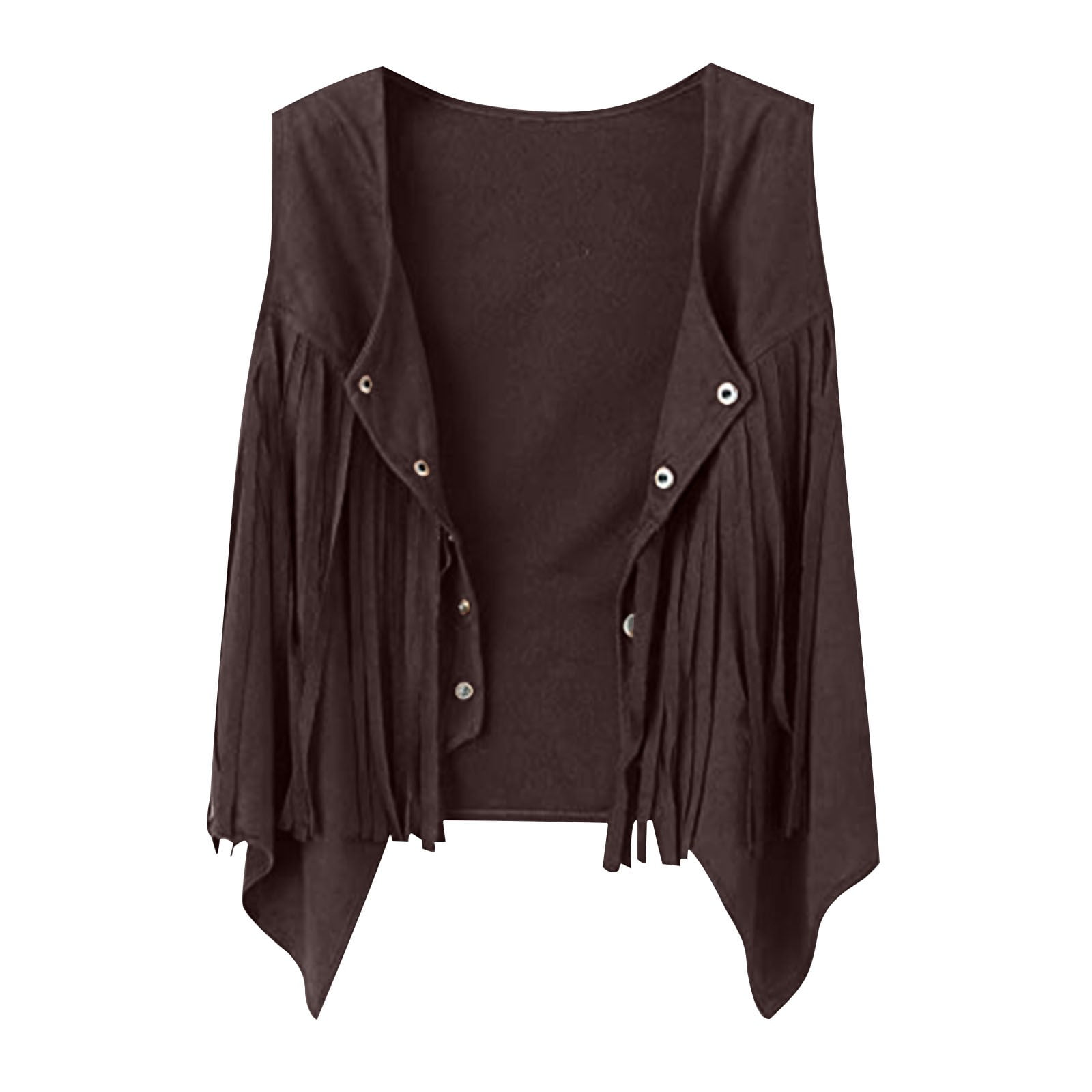 Brown Fringe Vest