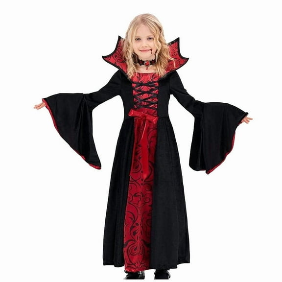 ZACPNCV Girls Kids Halloween Party Dress Up Set with Hat Skirt for Girls Black 5-6 Years