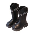 thumbnail image 1 of ZACPNCV Girls' Knee High Riding Boots Cute Bow Riding Boots Non Slip Side Zipper Boots Fur Lined Tall Waterproof Winter Boots Black, 1 of 8