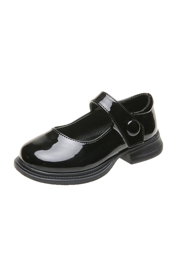 Girls Loafers Slip On Flats Casual Boat Shoes Round Toe Wedding Church School Uniform Dress Shoes Black